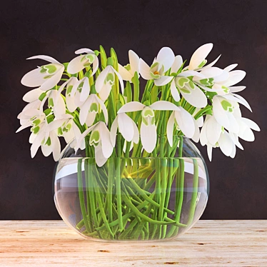 Winter Blooms in Vase 3D model image 1 