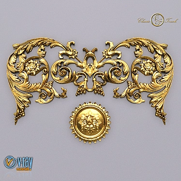 Elegant Heritage Ornament 3D model image 1 