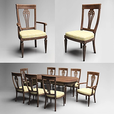 Nostalgia Day Dining Set by Camelgroup 3D model image 1 