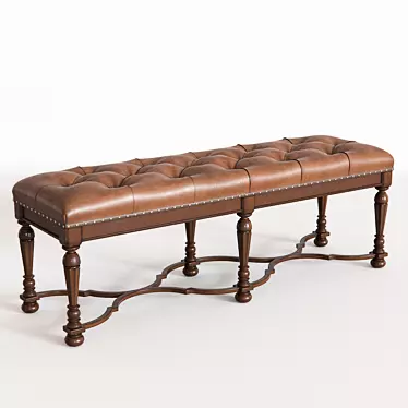 Biltmore Tufted Bed Bench: Elegant Fine Furniture Design 3D model image 1 