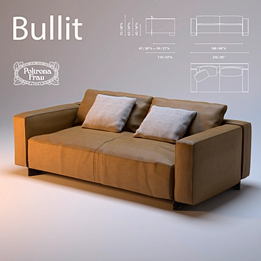 Bullit Sofa: Luxurious Comfort 3D model image 1 