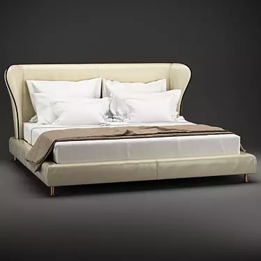 Title: Luxurious Giorgetti Rea Bed 3D model image 1 