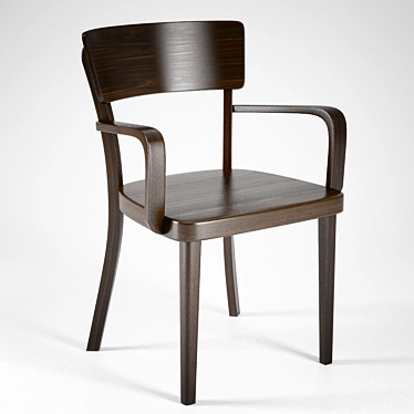 Sleek Wood Chair: Modern Style 3D model image 1 