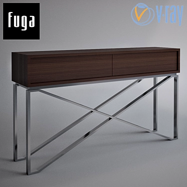 Modern Fuga Console – Sleek Design for Your Space 3D model image 1 