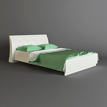 Modern Bed with Storage 3D model image 1 