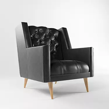 Elegant Velvet Armchair 3D model image 1 