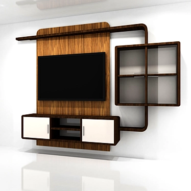 Customizable TV Entertainment Unit 3D model image 1 