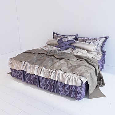 Luxury Bedding Set 3D model image 1 