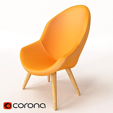 Sleek Modern Chair 3D model image 1 