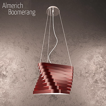 Sleek Metal Chandelier - Almerich Boomerang 3D model image 1 