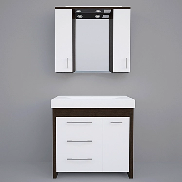 Ravenna 90 Bathroom Furniture Set 3D model image 1 