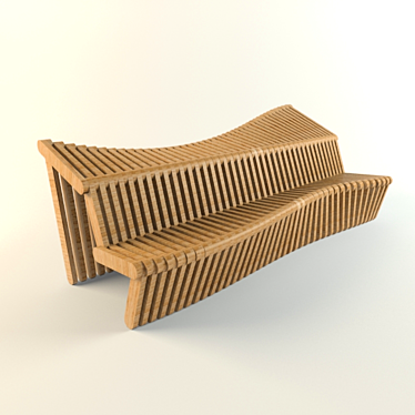 Parametric Bench: Modern Design 3D model image 1 