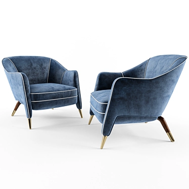 Gio Ponti's Exclusive Armchair 3D model image 1 