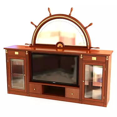 Italian Caroti Magellano Art. 716: Stylish TV Stand & Buffet 3D model image 1 