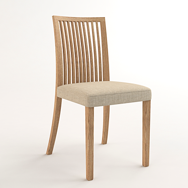 Elegant Wood Dining Chair 3D model image 1 