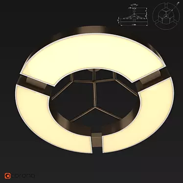 Elegant Ozone Chandelier V 3D model image 1 