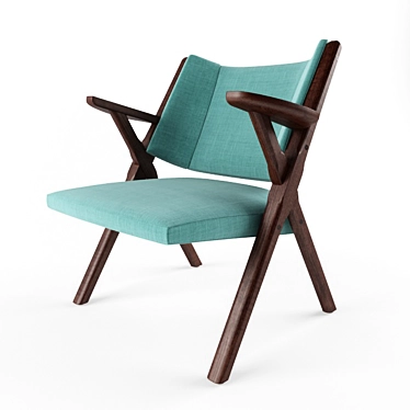 Retro Chic Lounge Chair 3D model image 1 