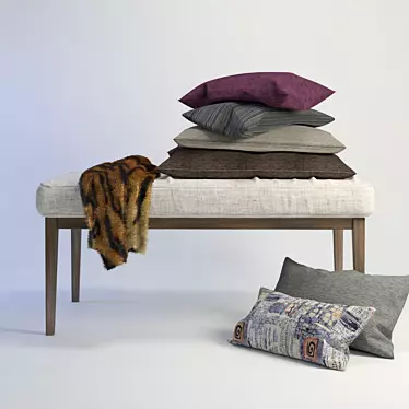 ErgoCozy Chair - Pillow Haven 3D model image 1 
