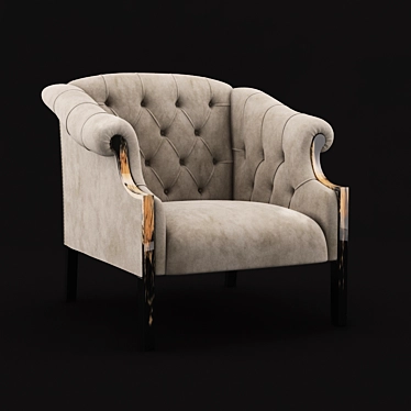 Elegant Arcahorn Armchair 3D model image 1 