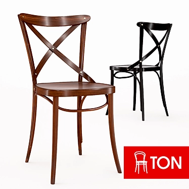 Elegance in Wood: TON Chair 3D model image 1 