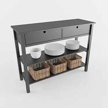 Sleek Scandinavian Storage Solution 3D model image 1 