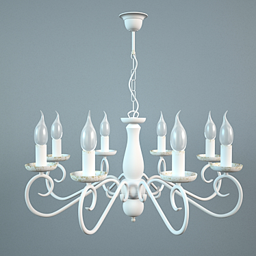 Aurora Montana: Elegant Dimmable Chandelier 3D model image 1 