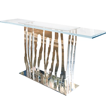 Sleek Steel Console Table 3D model image 1 