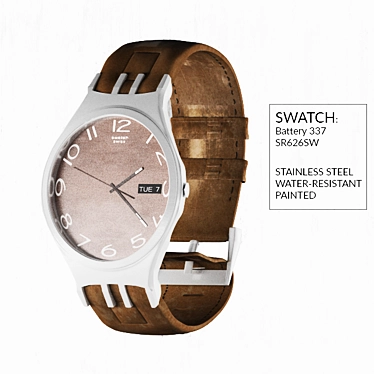 Sleek Steel Swatch Watches 3D model image 1 