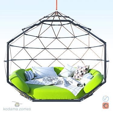 Zen Oasis Hanging Swing Chair 3D model image 1 