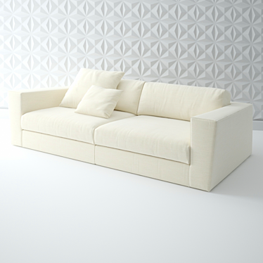 Italian Design ASAMI White Sofa 3D model image 1 