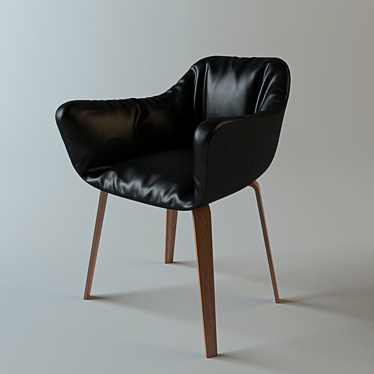 S452 Eliot: Stylish Leather Armchair 3D model image 1 