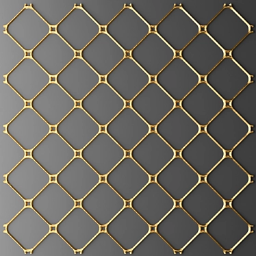 Modern Mesh Panel Grille 3D model image 1 