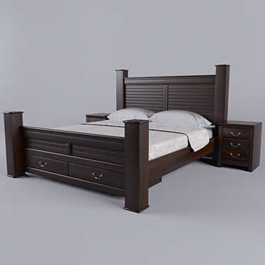 Exquisite Quinden Storage Bedroom 3D model image 1 