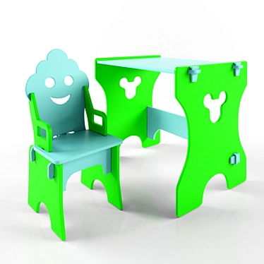 Magical Gnome Table & Chair Set 3D model image 1 