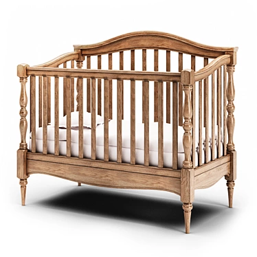 Classic Style Baby Crib by Ptenchik 3D model image 1 