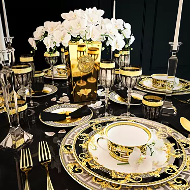 Elegant Versace Prestige Gala Serving Set 3D model image 1 