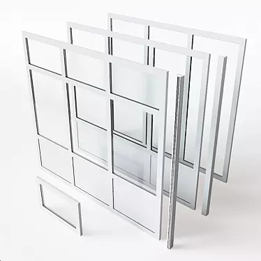 Aluminum Glazed Partitions 3D model image 1 