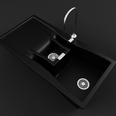 Stainless Steel Kitchen Sink 3D model image 1 