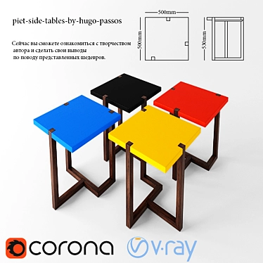 Conceptual Inspired Stool | 4 Colors 3D model image 1 