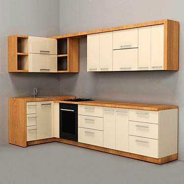 Compact Kitchen 3D model image 1 