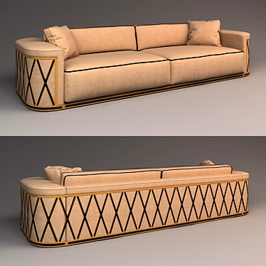 Luxury Visionnaire Kingsley Sofa 3D model image 1 