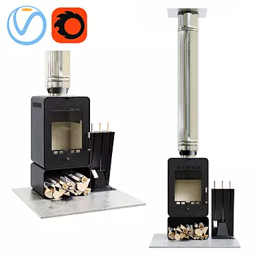 Compact and Powerful Lava 6 Stove 3D model image 1 