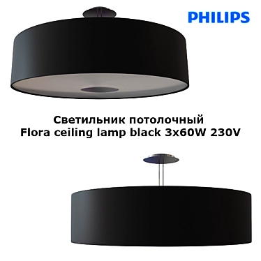 Elegant Philips Flora Ceiling Light 3D model image 1 