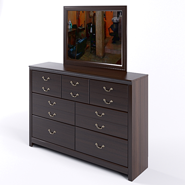 Quinden Dresser by Ashley Furniture 3D model image 1 