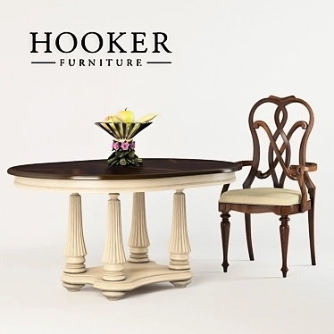 chair and table Hooker Furniture + vase