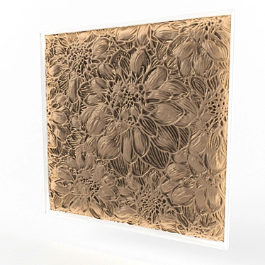 Charming Daisy Clay Panel 3D model image 1 