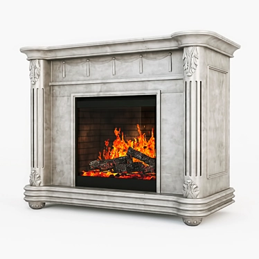 Dimplex Rome White Wall-Mounted Fireplace 3D model image 1 