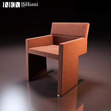 Elegant Steel Armchair - Inka P 200 3D model image 1 