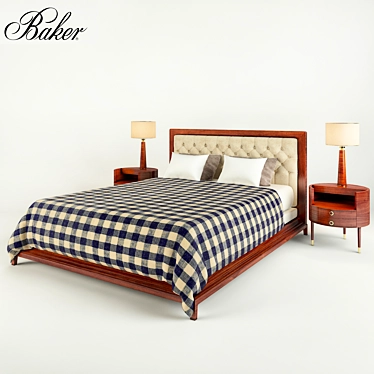 Modern Baker Bedroom Set 3D model image 1 