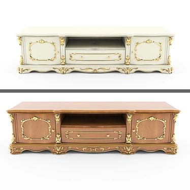 Vintage TV Cabinet - Classic Style 3D model image 1 